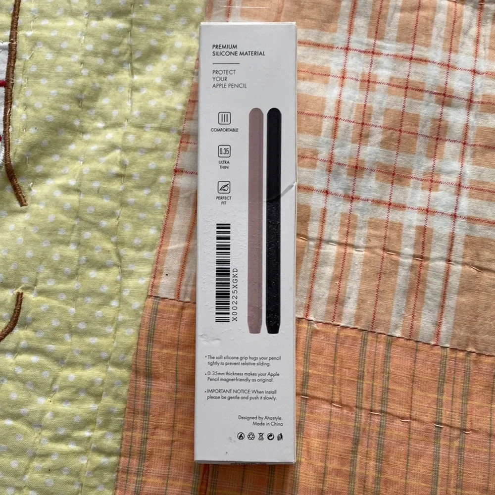 Pink and Black Apple Pencil Sleeves